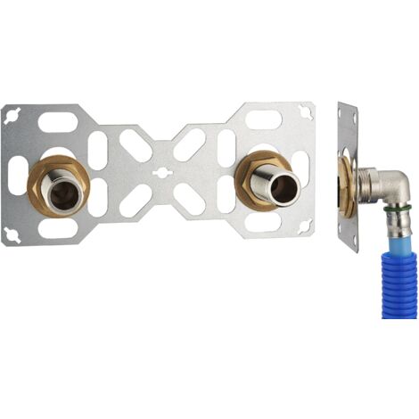 Noyon & Thiebault – Platine FIXSYSTEM pour robinet de douche – Raccord PER à sertir Ø12 – Acier galvanisé – Installation encastrée visitable