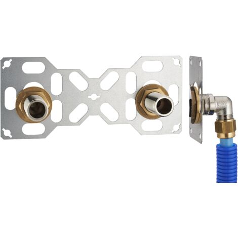 Noyon & Thiebault – Platine FIXSYSTEM pour robinet de douche – Raccord PER à compression Ø12 – Acier galvanisé – Installation encastrée avec accès facile