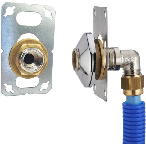 Noyon & Thiebault – Platine FIXSYSTEM pour robinet mural simple – Raccord PER Ø16 – Acier galvanisé – Sortie femelle 1/2 – Installation rapide et étanchéité parfaite