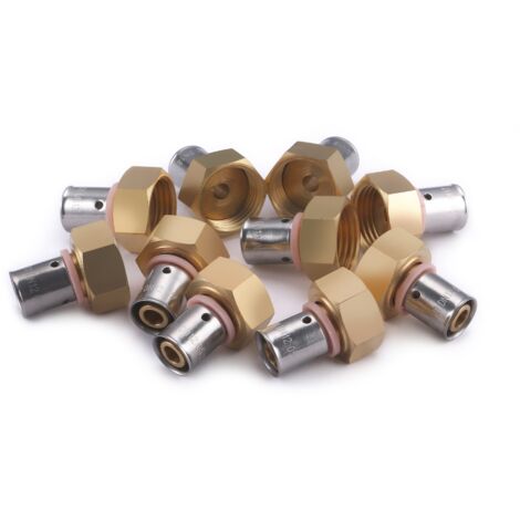Noyon & Thiebault – Raccord femelle écrou libre à sertir pour tube PER Ø12 mm – Filetage 1/2' (15x21) – Bague inox imperdable – Norme NF 545 - F15x21