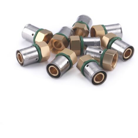 Noyon & Thiebault – Raccord femelle écrou libre à sertir pour tube PER Ø16mm – Filetage 3/8' (12x17) – Bague inox imperdable – Norme NF 545 - F12x17