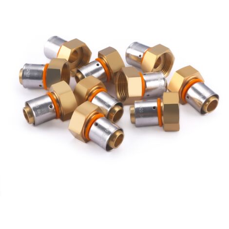 Raccord femelle écrou libre à sertir pour tube PER  NOYON & THIEBAULT Ø20 - F20x27 (3/4)x10 raccords