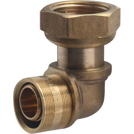 Noyon & Thiebault – Coude femelle écrou libre à glissement pour tube PER Ø20 – Filetage 3/4 (20x27) – Angle 90° pour circuits d'eau chaude/froide - F20x27
