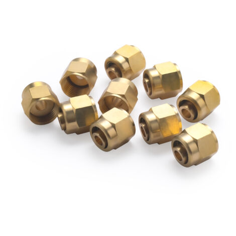 Noyon & Thiebault – Raccord femelle écrou libre à compression pour tube PER Ø16 – 1/2' (15x21) – Laiton – Démontable pour entretien facile – Lot de 10 - F15x21