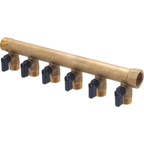 Collecteur MF20x27 sorties vannes M15x21  NOYON & THIEBAULT 6 départs