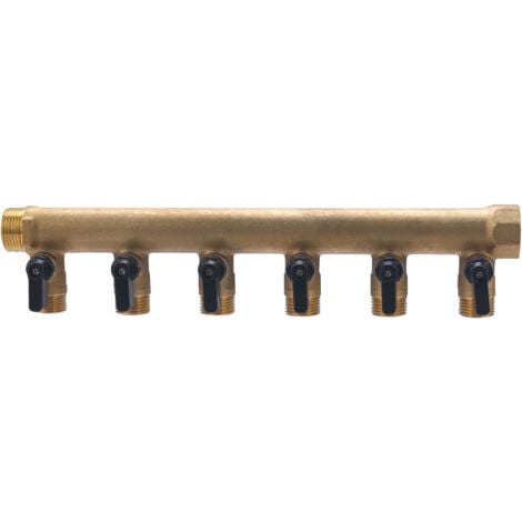 Collecteur MF20x27 sorties vannes M15x21  NOYON & THIEBAULT 6 départs