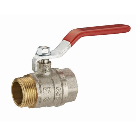 Noyon & Thiebault – Vanne à sphère 1/4 tour mâle-femelle 1' (26x34) – Vanne d'arrêt à passage total – Température -10°C à +100°C – Pression nominale 20 bar - 1208-I26ET