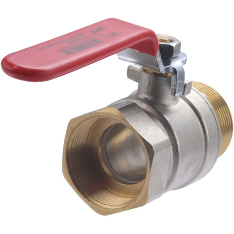 Noyon & Thiebault – Vanne d'arrêt passage total mâle femelle 1'1/2 – Manette plate 1/4 de tour – Pression 20 bar – Température -10°C à +100°C - MF40x49