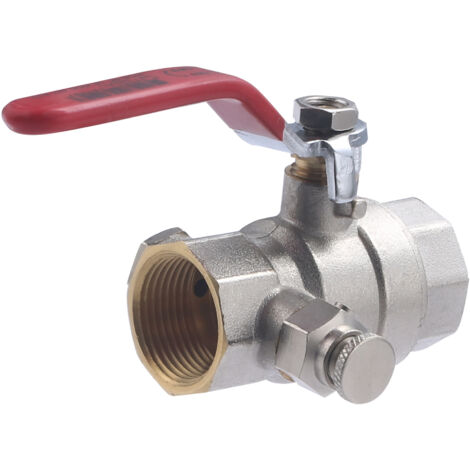 Noyon & Thiebault – Vanne à sphère 1/4 tour double femelle à purge F3/4' (20x27) – Passage total pour débit optimal – Manette longue pour ouverture rapide (1/5)