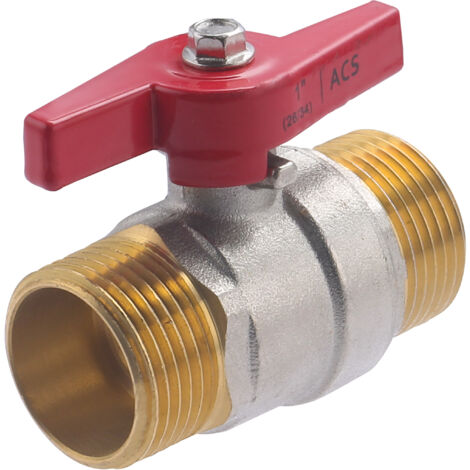 Noyon & Thiebault – Vanne d'arrêt passage total mâle M26x34 (1') – Manette papillon pour isolation rapide – Connexion mâle pour installations professionnelles