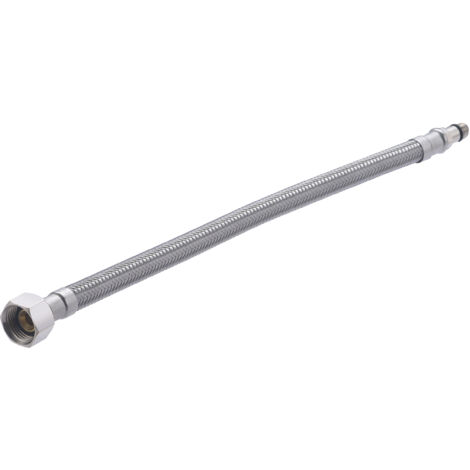 Noyon & Thiebault – Flexible sanitaire à visser femelle 3/8 – Sortie mâle M08x100 – Longueur 30 cm – Diamètre intérieur 8 mm – Pression 10 Bar
