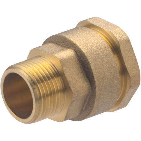 Noyon & Thiebault – Raccord mâle laiton pour tuyau polyéthylène Ø27 – Sortie mâle 3/4 (M20x27) – Pression max 10 bar – Joint torique NBR inclus