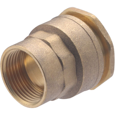 Noyon & Thiebault – Raccord laiton femelle pour tuyau polyéthylène – Filetage plomberie – Ø 32 mm – Serrage par écrou – Normes françaises