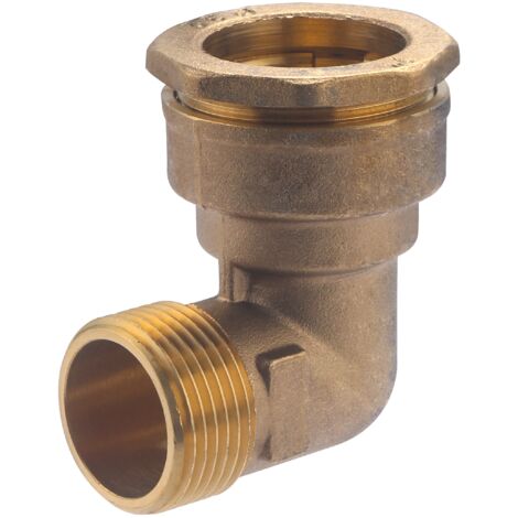 Noyon & Thiebault – Raccord laiton mâle pour tuyau polyéthylène – Filetage plomberie – Ø 32 mm – Serrage par écrou – Longueur 26 mm – Largeur 34 mm