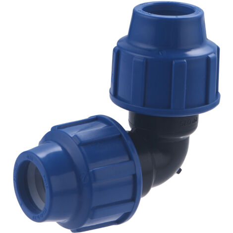 Noyon & Thiebault – Coude égal plastique Ø25 pour tuyau polyéthylène – Raccord PE 90° – Pression maximale 16 bar – Installation par compression
