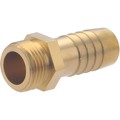 Raccord mâle laiton cannelé PTR  NOYON & THIEBAULT Ø sur crans 14 - tuy. PE Ø16 - Mâle 12x17