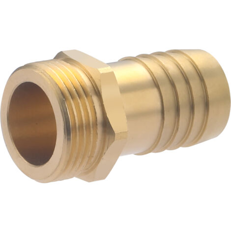 Noyon & Thiebault – Raccord mâle laiton cannelé PTR Ø sur crans 22 – Tuyau PE Ø25 – Filetage mâle 20x27 – Connexion fiable pour arrosage