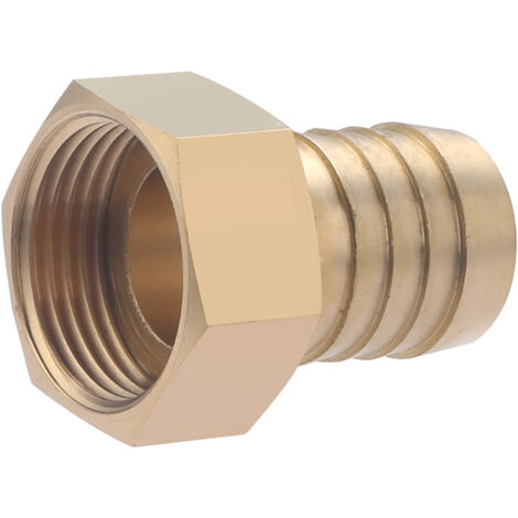 Noyon & Thiebault – Raccord réparateur femelle laiton cannelé – Ø sur crans 22 – Tuyau PE Ø25 – Écrou tournant Femelle 20x27 (1/4)