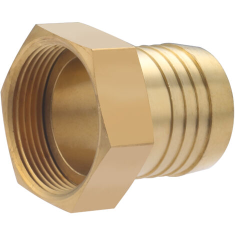 Noyon & Thiebault – Raccord réparateur femelle laiton cannelé – Ø sur crans 43 – Tuyau PE Ø50 – Dimensions Femelle 40x49 – Écrou tournant pour installation facile