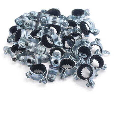 Noyon & Thiebault – Collier de fixation isophonique pour tube cuivre Ø16mm – Acier – Fixation sécurisée sur cloison – Lot de 25 colliers