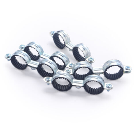 Collier de fixation double isophonique pour tube cuivre  NOYON & THIEBAULT Ø22 x5 colliers