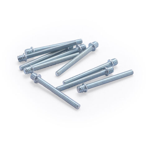 Noyon & Thiebault – Patte à vis métal M7x150 – Longueur 50 mm – Lot de 10 – Fixation pour collier de tube cuivre – Installation en métal