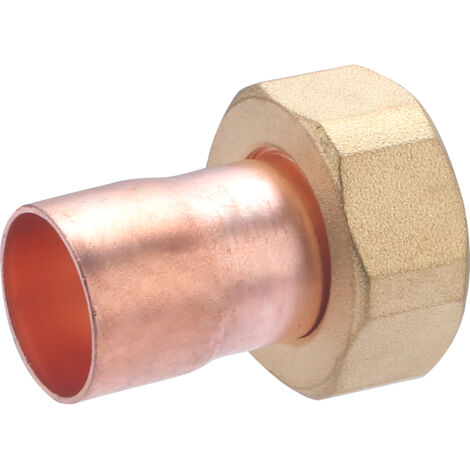 Noyon & Thiebault – Raccord laiton droit à écrou prisonnier – Ø22mm – Femelle 1' (M26x34) – Pour installations plomberie et chauffage