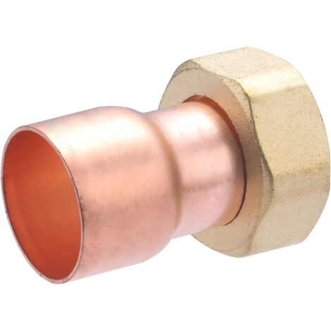 Noyon & Thiebault – Raccord laiton droit à écrou prisonnier M26x34 – Ø28mm – Pour installations d'eau potable et chauffage – 10 bar max
