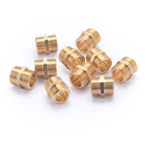Mamelon double mâle égal laiton à visser NOYON & THIEBAULT Mâle 12x17 x10 raccords