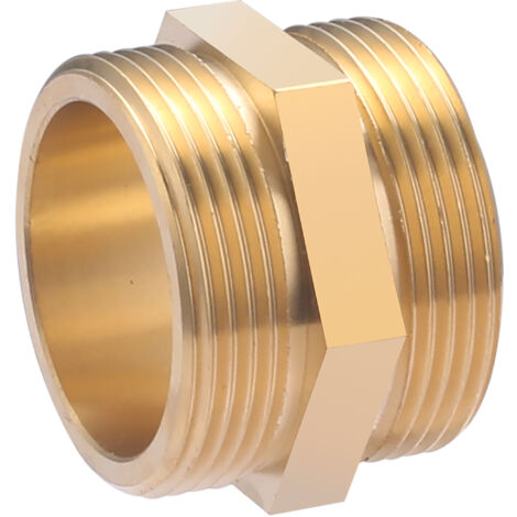 Noyon & Thiebault – Mamelon double mâle laiton à visser – Filetage plomberie 40x49 – Pression max 10 bar – Température 5°C à 90°C