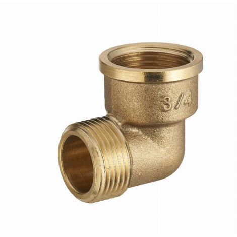 Noyon & Thiebault – Coude laiton mâle femelle 1/2' (15x21) – Raccord à visser pour eau potable et chauffage – Pression max 10 bar – Température 5-90°C - 526-15L1