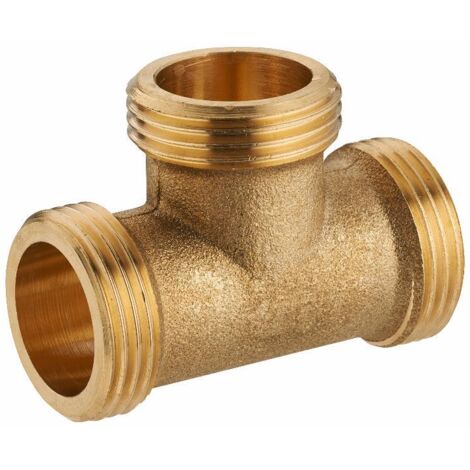 Noyon & Thiebault – Té laiton mâle M20 x 27 – Raccord à visser en laiton – Résistance à la corrosion – Pour dérivation plomberie - 500-20L1
