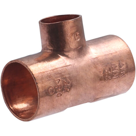 Té femelle réduit à souder pour tube cuivre  NOYON & THIEBAULT Ø22 - Ø15 - Ø22