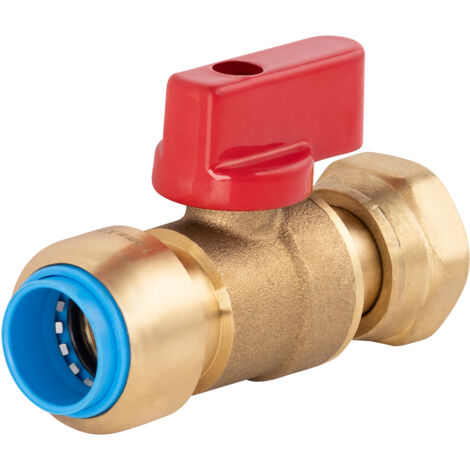 Vanne à écrou libre femelle 15 x 21 mm – Laiton résistant à la corrosion – Pression max 25 bar – Raccord de robinetterie pour eau (1/4)