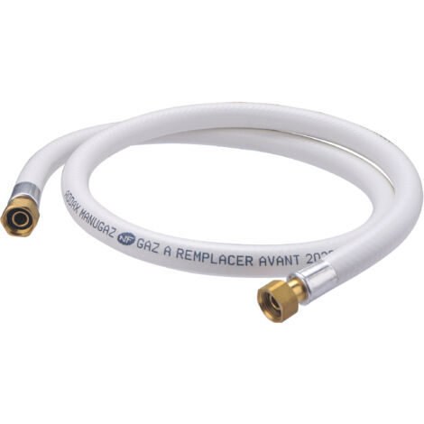 Noyon & Thiebault – Tuyau flexible pour gaz naturel 1,50 m – Durée de vie 10 ans – Caoutchouc armé – Raccords G1/2 – Norme NF gaz XP D 36-103