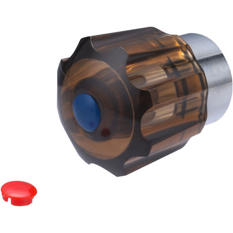 Noyon & Thiebault – Croisillon universel pour robinet jupe coulissante – Finition fumée moderne – Hauteur ajustable 14 à 35 mm – Configuration raccord standard (1/4)