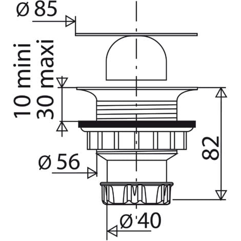 Bonde de douche extra plate - diamètre 90 mm - sortie horizontale - Noyon  et Thiebault