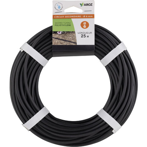 Tuyau Ø6 pour arrosage goutte à goutte AROZ 25 mètres (1/5)