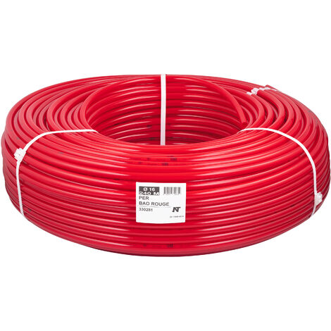 Noyon & Thiebault – Tube PER nu rouge BAO – Longueur 240 mètres – Barrière anti oxygène pour chauffage – Installation efficace et durable