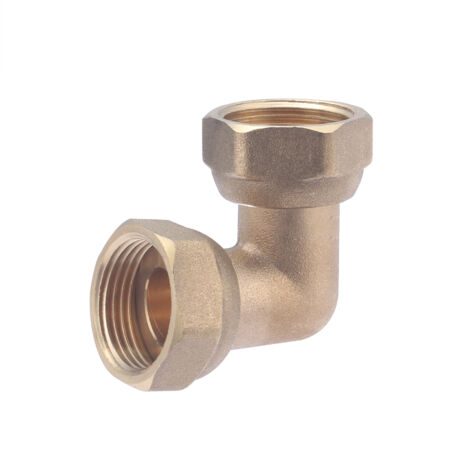 Noyon & Thiebault – Coude femelle écrou libre laiton à visser 20x27 – Angle 90° pour circuits d'eau et chauffage – Pression 10 bar – Températures 5°C à 90°C