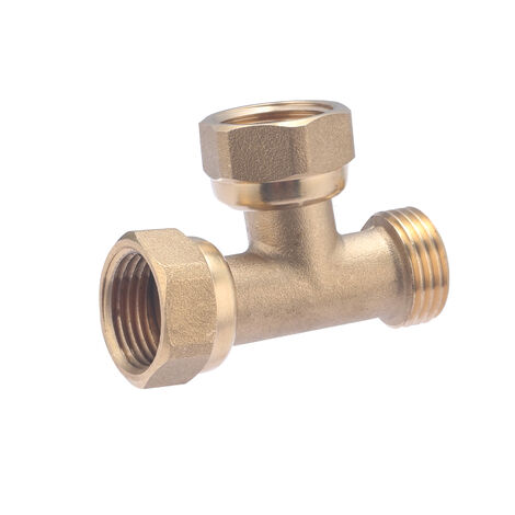 Noyon & Thiebault – Té mâle-femelle écrou libre laiton à visser 15x21 mm – Raccord pour circuits eau potable et chauffage – Pression max 10 bar