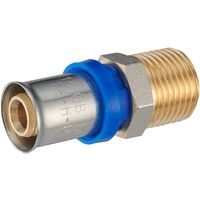 Noyon & Thiebault – Raccord mâle à sertir pour tube multicouche Ø16 – Filetage M15x21 (1/2) – Sertissage inox avec bague HDPE – Étanchéité optimale EPDM