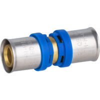 Noyon & Thiebault – Raccord laiton sertir pour tube multicouche Ø20 – Douille inox avec bague HDPE – Étanchéité avec joints EPDM – Résistance jusqu'à 10 bar