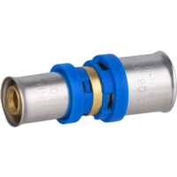 Noyon & Thiebault – Raccord de robinetterie – Jonction réduite à sertir pour tube multicouche Ø20-16 – Douille inox avec bague HDPE – Conforme norme NF