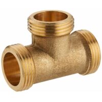 Noyon & Thiebault – Té laiton mâle M3/4' (20x27) – Raccord à visser pour installations plomberie – Résistant à la corrosion – Pour dérivation efficace