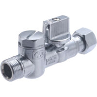 Noyon & Thiebault – Robinet équerre d'arrêt 1/4 tour mâle femelle – Laiton chromé – Filtre incorporé pour protection robinetterie – Isolation rapide
