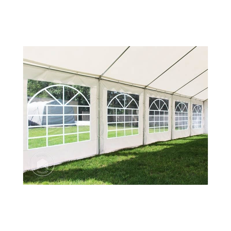 Tente De Réception TOOLPORT 5x10 M – Blanc, PVC 700 N, Résistante Et Facile à Monter – Parfaite Pour Fêtes Et Événements