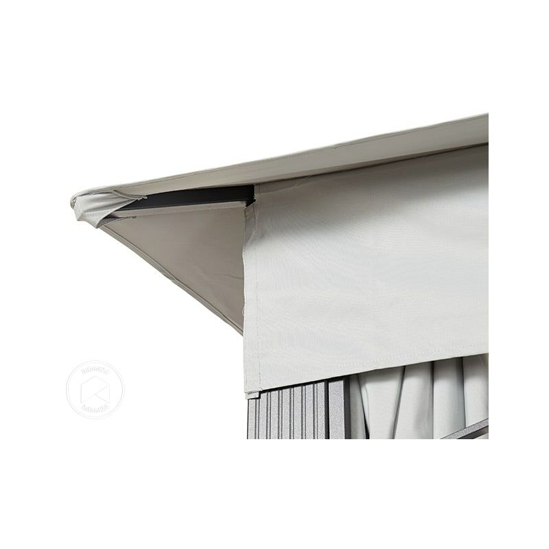Toit De Rechange Tonnelle 3x3 M Gris | Maille Respirante UV Imperméable Avec Drainage OKYUK