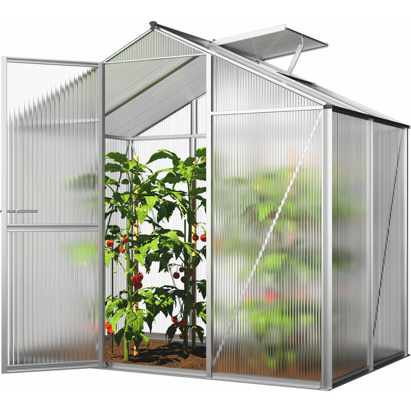 Serre De Jardin GFP Viola – 222x223 Cm – Aluminium – Double Paroi 6 Mm – NEUVE