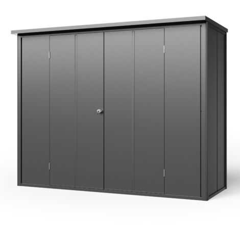 GFP Primeyard Abri De Jardin En Métal 150x120x205 Cm Armoire De Jardin Anthracite 88397281